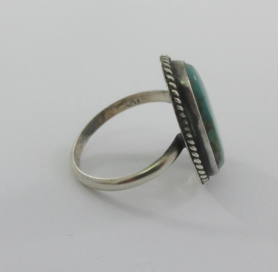 Sterling Silver Turquoise Ring - Size 10 - image 4