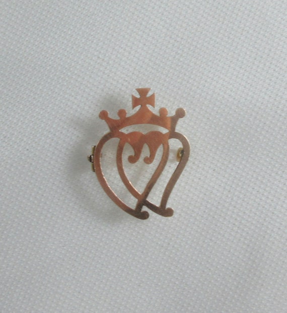 Antique Scottish 10k Gold Luckenbooth Crown Brooch Pin Etsy