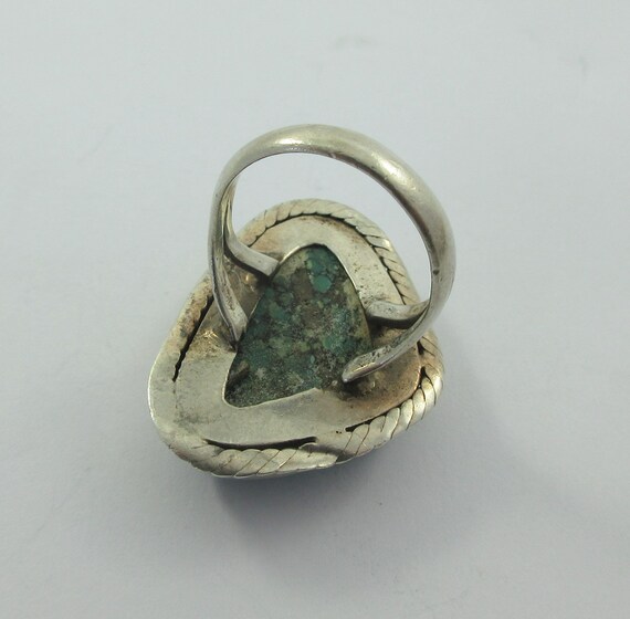 Sterling Silver Turquoise Ring - Size 6.25- As it… - image 6