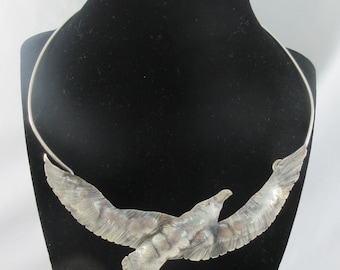 Sterling Silver Bird Pendant Choker Necklace- As it is