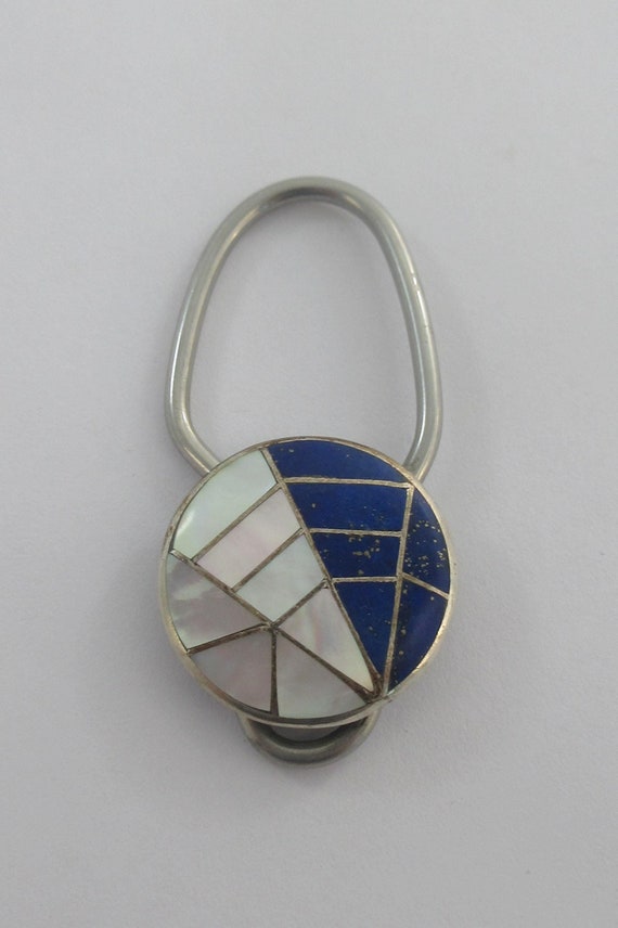 Rare Vintage San Felipe Signed Inlay Spiderweb Turquoise Sterling Silver Bolo Rare Vintage San Felipe Signed Inlay Spiderweb Turquoise Sterling Silver Bolo
