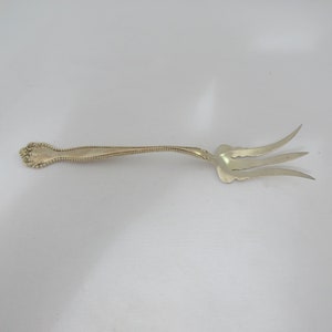 &quot;Antike Jugendstil Sterling Silber Salatgabel &quot;&quot;Maggie&quot;&quot; mit Monogramm&quot;