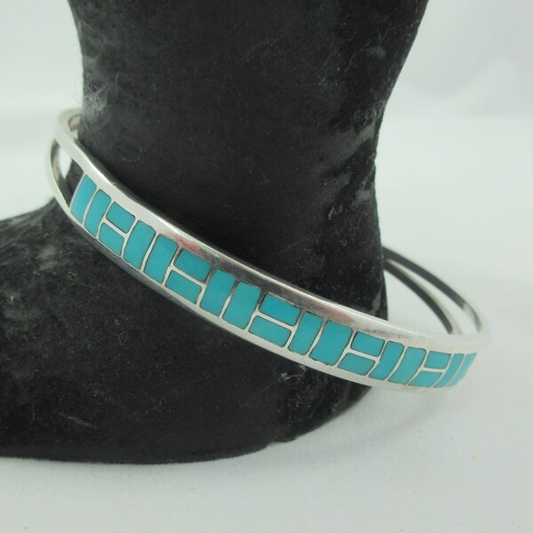 Oval Inlay Turquoise Cuff main image 1