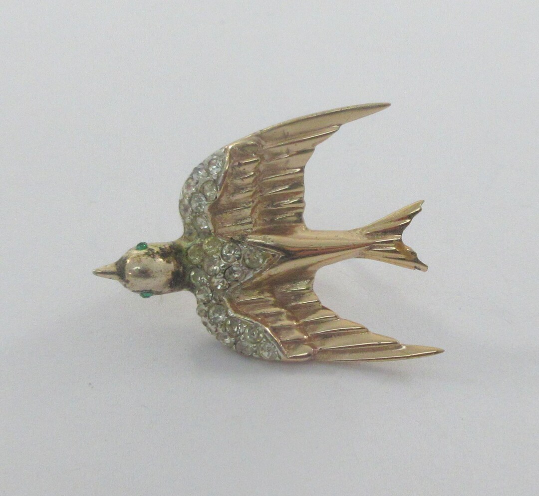 Broche Hirondelle En Argent Sterling Début 1900 – Vintage Et élégante