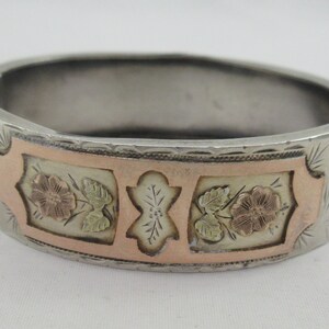 Antique Victorian Aesthetic Sterling Silver Gold Floral Hinged - Etsy