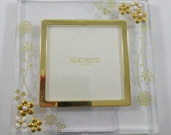 Mikimoto Gold Tone Floral Cultured Pearl Photo Frame - Etsy