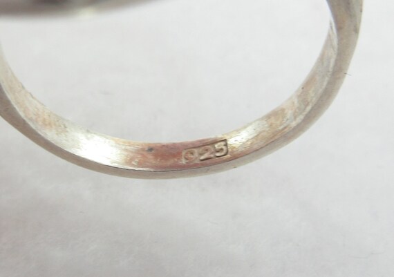 Statement Dome Sterling Silver Garnet Floral Ring… - image 7