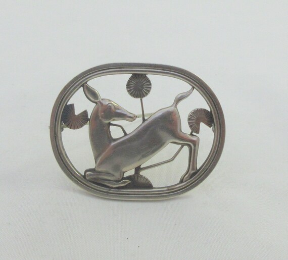 Georg jensen cheap deer brooch
