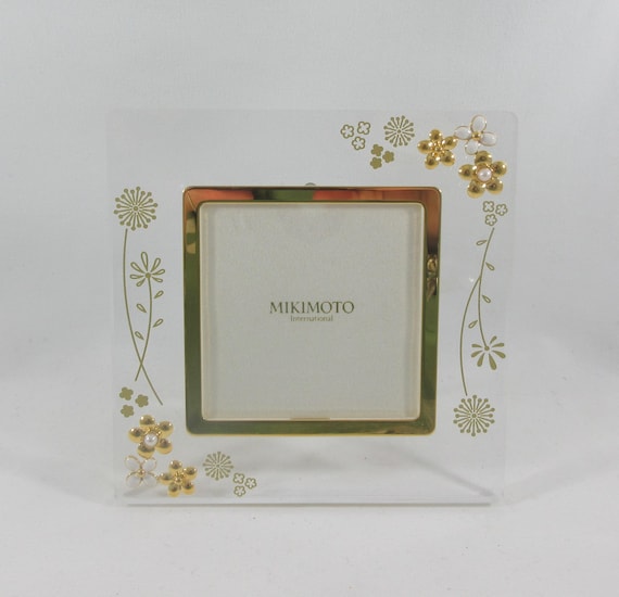 Mikimoto Gold Tone Floral Cultured Pearl Photo Frame - Etsy