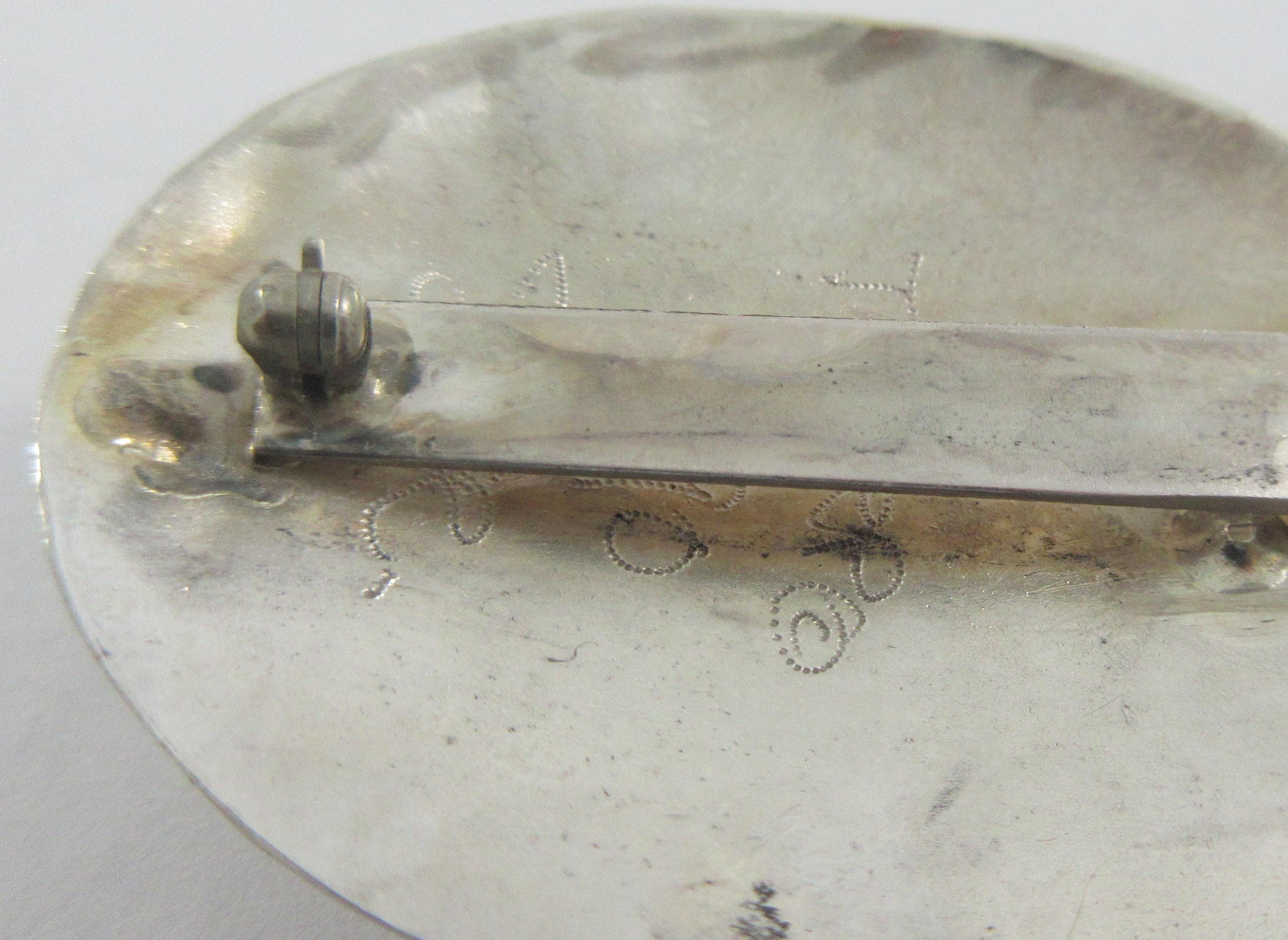 Pennino Vintage Argent Sterling Strass Gland Pendantes Broche