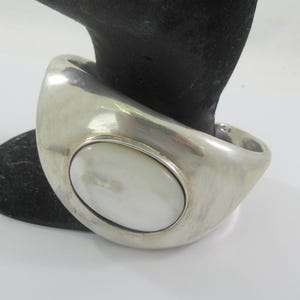Poland 800 Silver Modernist Mother of Pearl Bracelet
