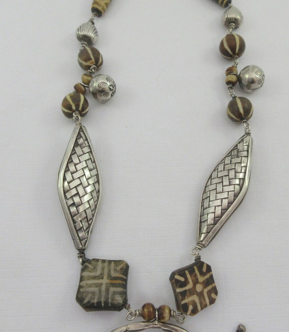 Artisan Made Sterling Silver Tribal Ethnic Beaded… - image 7