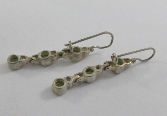 Sterling Silver Multi Peridot Dangle Earrings - image 9
