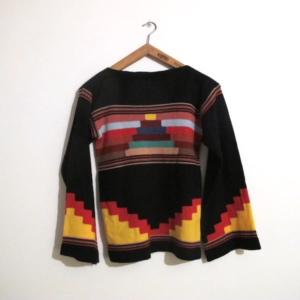 Vintage 70's Hippie southwestern Sweater