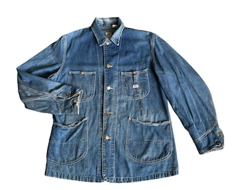 Chaqueta vaquera vintage sanforizada de Lee, fabricada en la Unión, Chore Loco 91J
