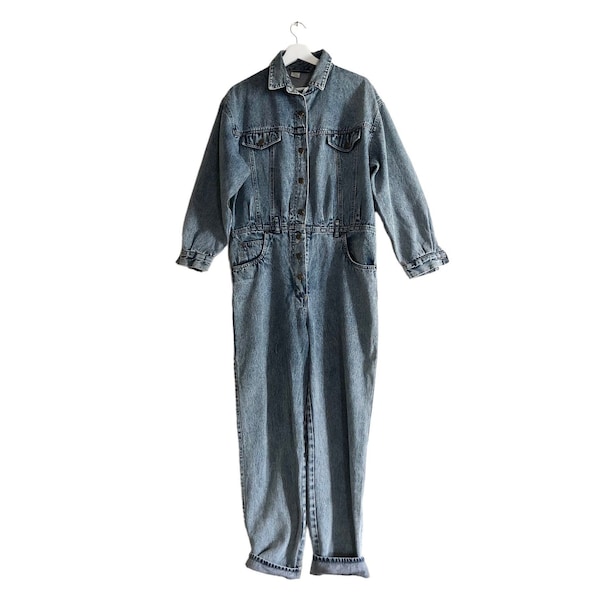 Denim Jumpsuit vintage 80s Combinaison en denim surdimensionnée 100% coton