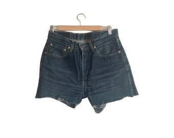 Vintage Levi's 534 blue jean's denim cut off shorts  blue • W31
