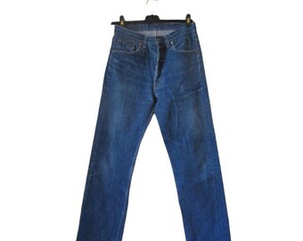 Size 24x25.5 Vintage 60s Levi's 501 Big E Selvedge Jeans