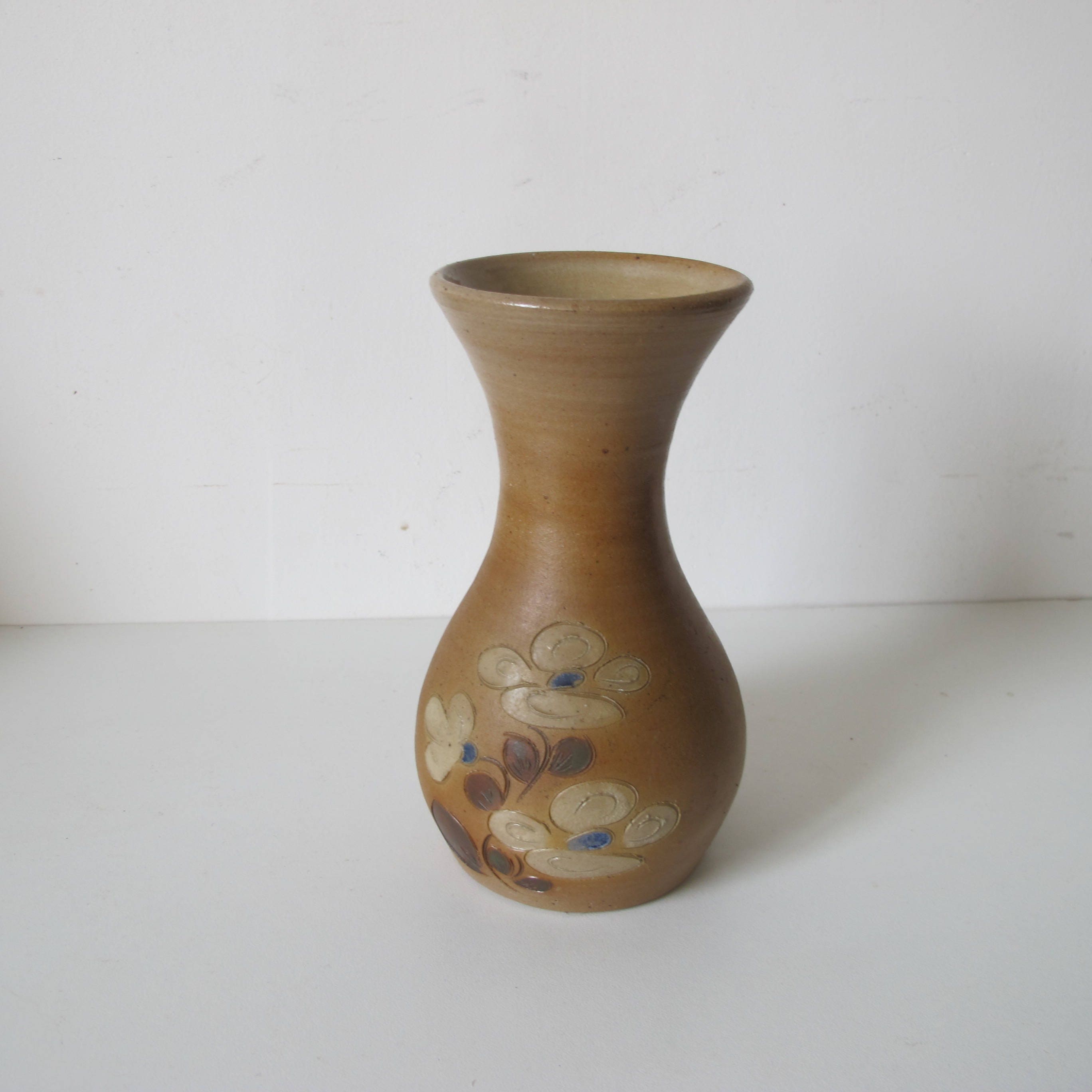 70 S Grès Vase Floral Studio Français Poterie Le Puysaie France