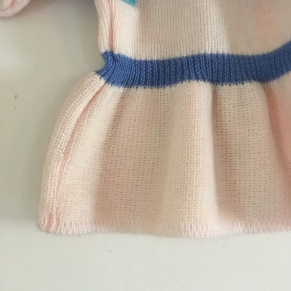 70s baby Marese knit wool dress Sz 3M • vintage n… - image 5