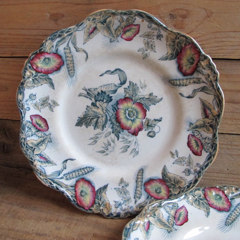 Célèbre Manufacture De Porcelaine Proche De Paris Paire antique de porcelaine DAVENPORT Assiettes à dîner | Etsy
