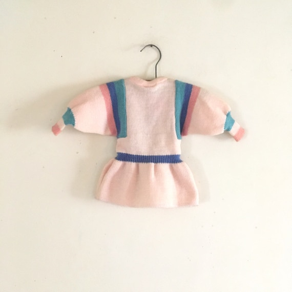 70s baby Marese knit wool dress Sz 3M • vintage n… - image 2