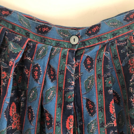 Laura Ashley vintage corduroy floral skirt - image 7