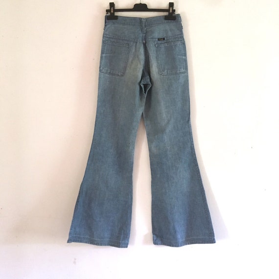 Vintage 70s Wrangler Blue Bell high waist Flare s… - image 3