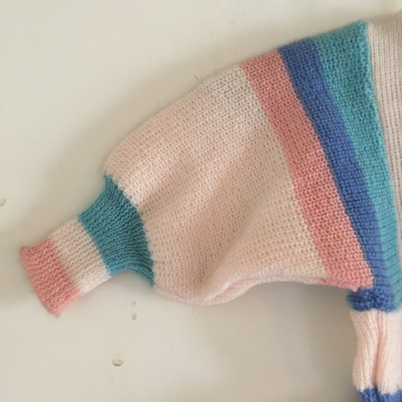 70s baby Marese knit wool dress Sz 3M • vintage n… - image 6