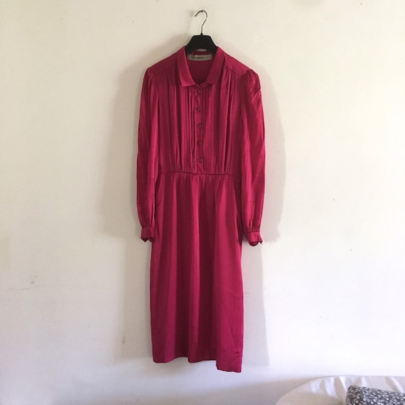 J.L SCHERRER Silk vintage red strawberry Dress Bou