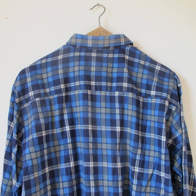 Flannel Dress Shirt Plaid French Farmer | Etsy