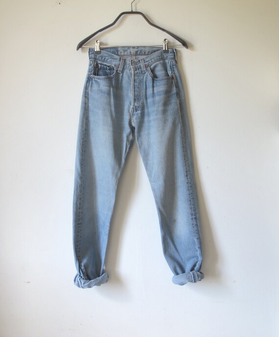 80s LEVI'S 501 Women High Waist Denim Blue Jeans // Made - Etsy Singapore