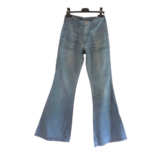 Vintage 70s Wrangler Blue Bell high waist Flare s… - image 1