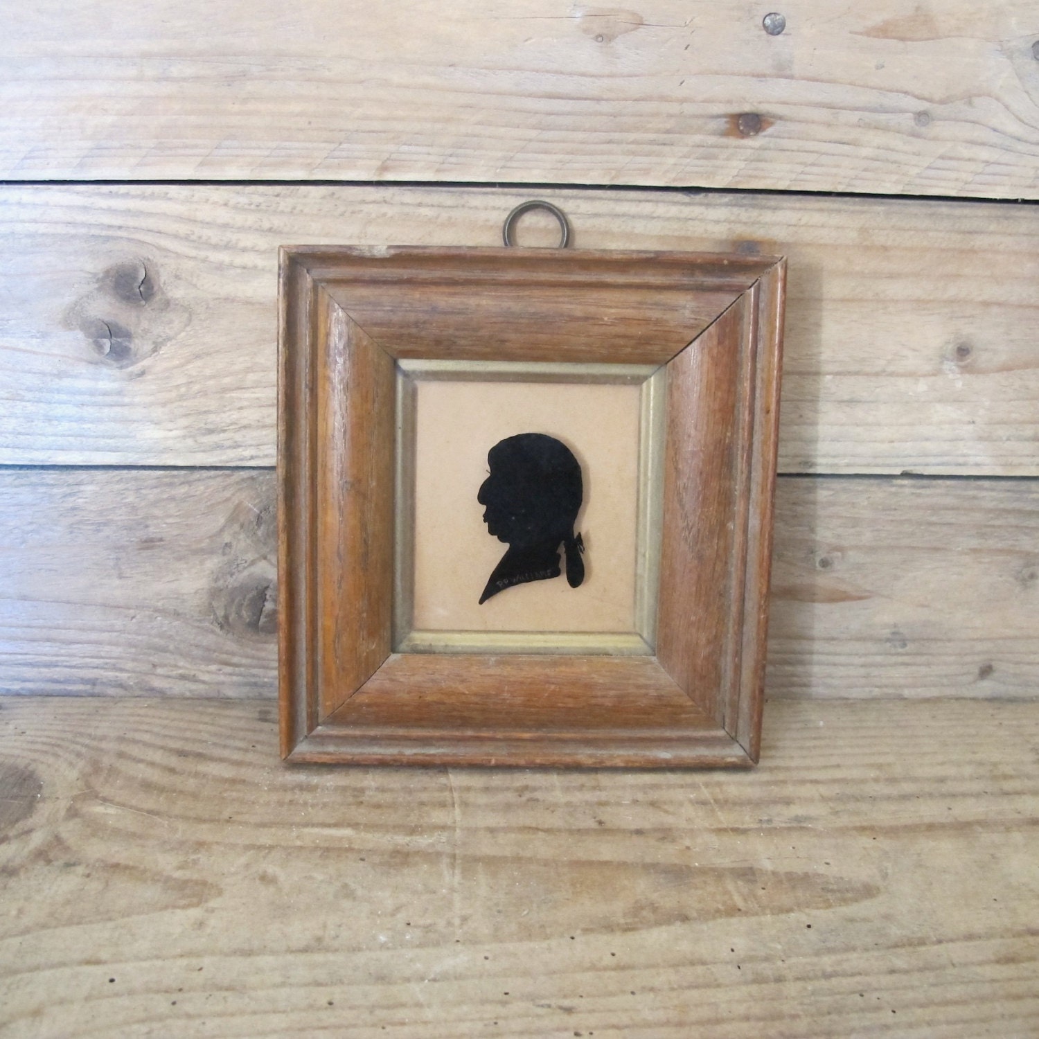 Portrait d'ombre de Silhouette Antique d'un Gentleman Du 19Ème Siècle