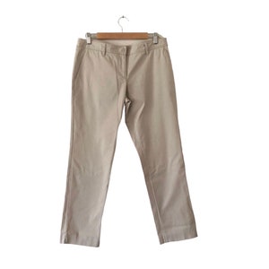 Miu Miu low rise beige chino straight trousers vintage 2000