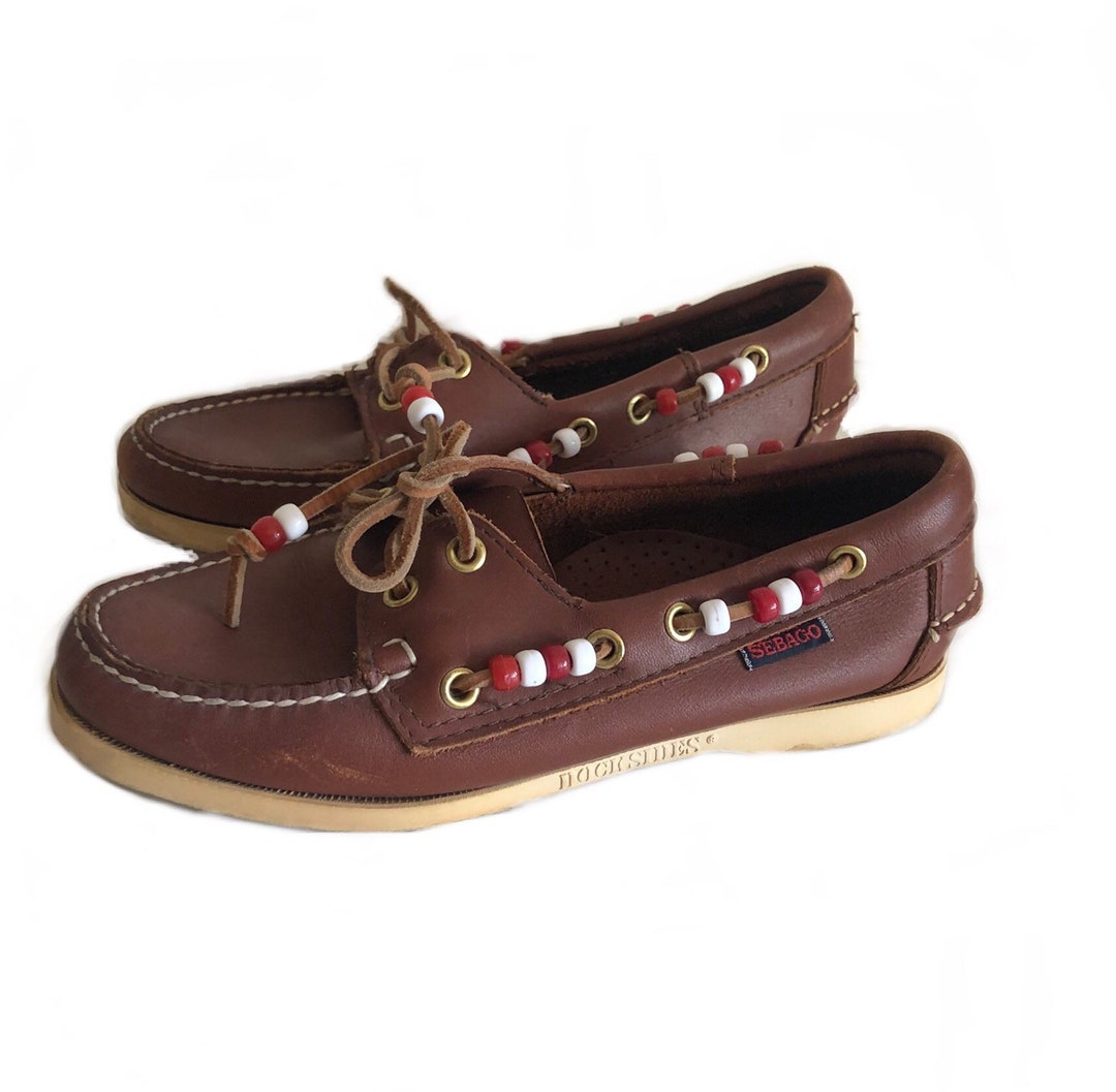 Sebago Docksides in Usa Brown Leather Boat Shoes Sz - Etsy