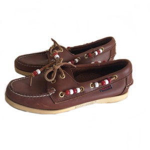 Sebago Docksides Made in Usa Brown Leather Boat Shoes Sz 6 W Vintage 80s -  Etsy