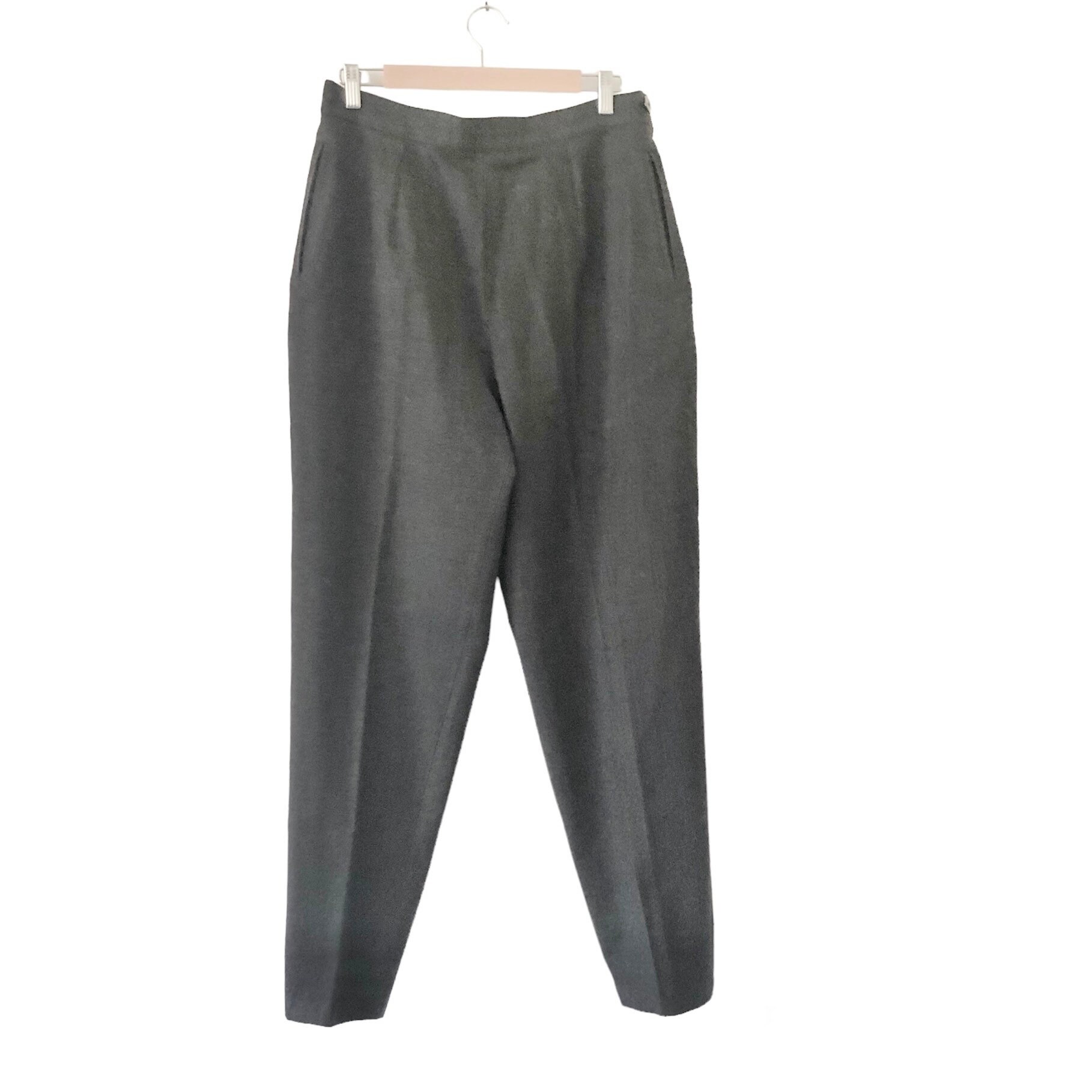 【ヴィンテージ】Rank:A☆Celine S グレー ウール パンツ CELINE セリーヌ ウールパンツ グレー系 38 レディース