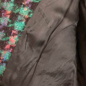 LOUIS FERAUD vintage mohair tartan blazer French designer Luxe image 10