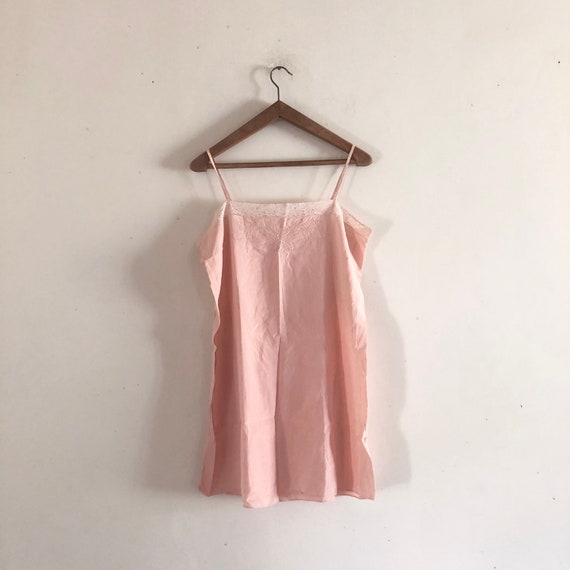 antique French Silk & lace pink camisole "nuisette