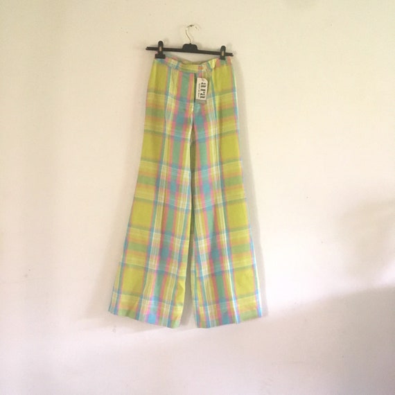 Vintage 70s wide leg bell bottom flares high waist