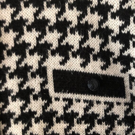 Vintage wool houndstooth black and white Italian … - image 6