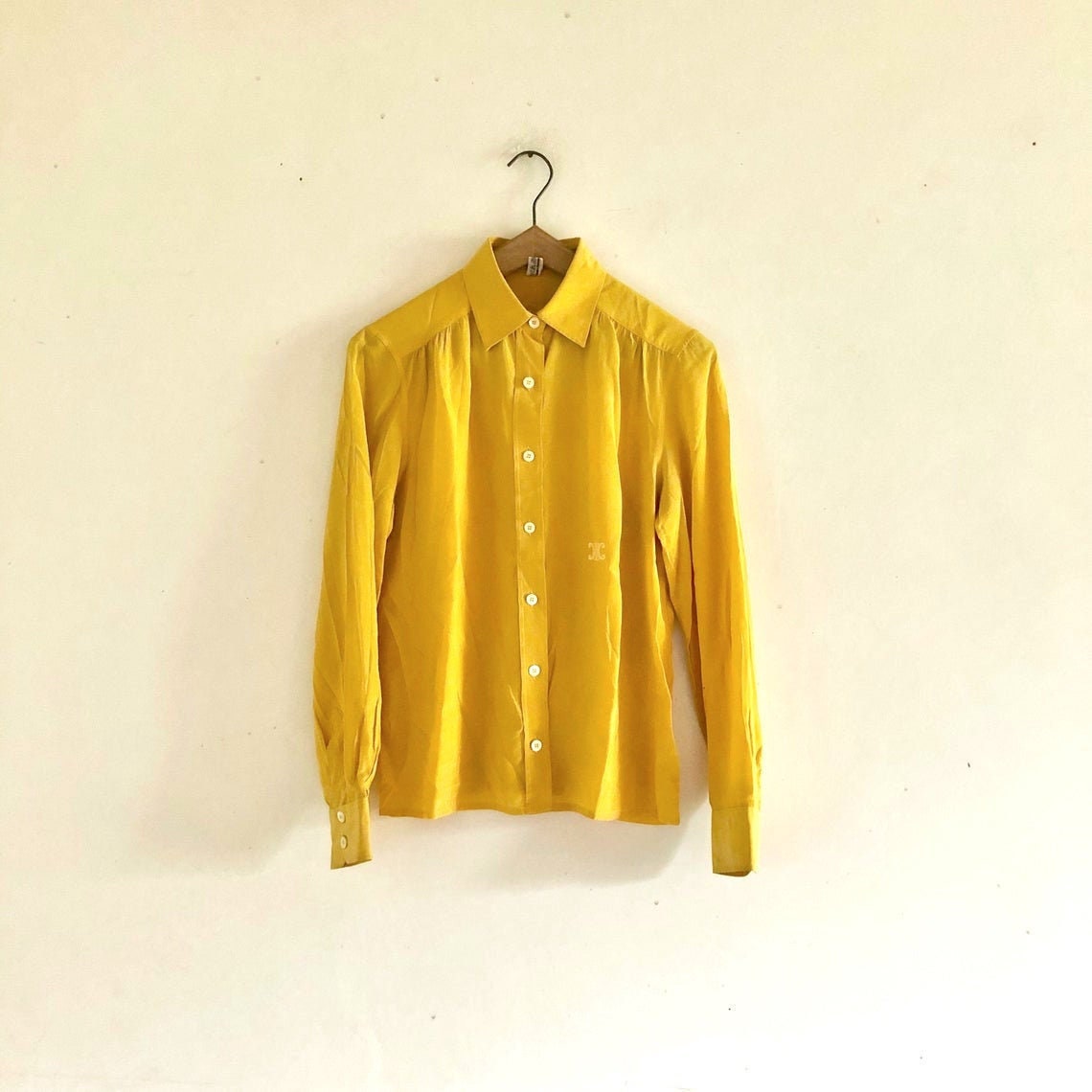 CELINE Vintage Luxury Silk Yellow 