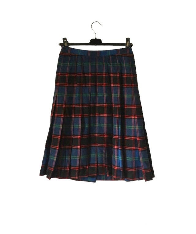 Yves SAINT LAURENT Rive Gauche 70s Vintage Tartan Wool Skirt - Etsy