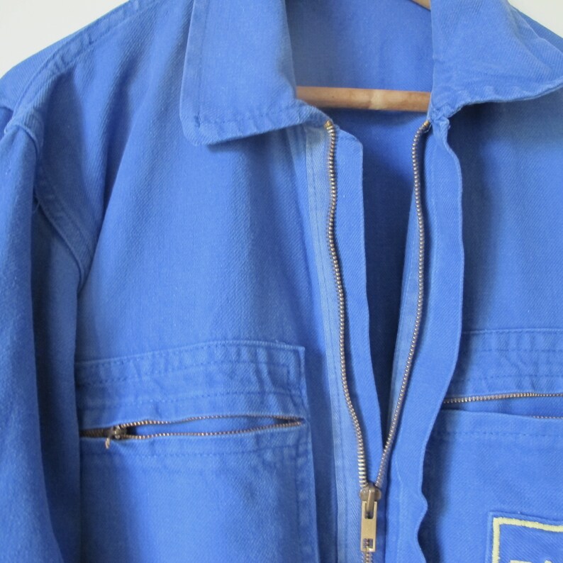 Vintage French Industrial Workwear Zip Chore Coveralls Blue - Etsy