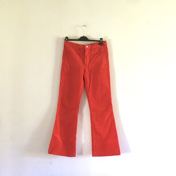 Vintage Wrangler orange corduroy Blue Bell Flares