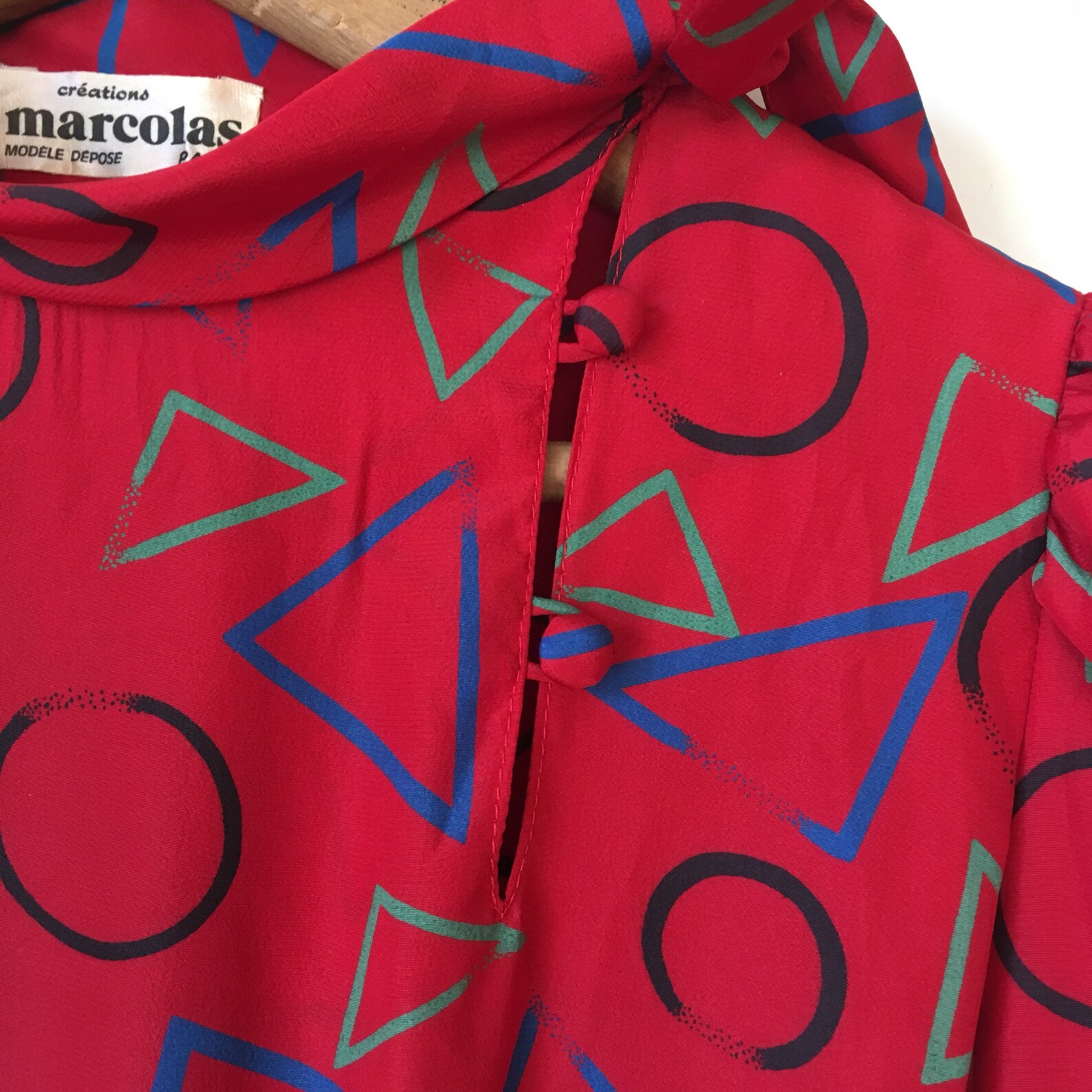 Vntage 80s Marcolas Créatons Pars New Wave Geometrc - Etsy