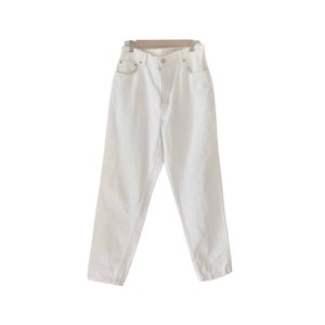 vintage LEVI&#39;S 551 rare made in usa white jeans denim• mum jeans • baggy