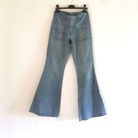 Vintage 70s Wrangler Blue Bell high waist Flare s… - image 10