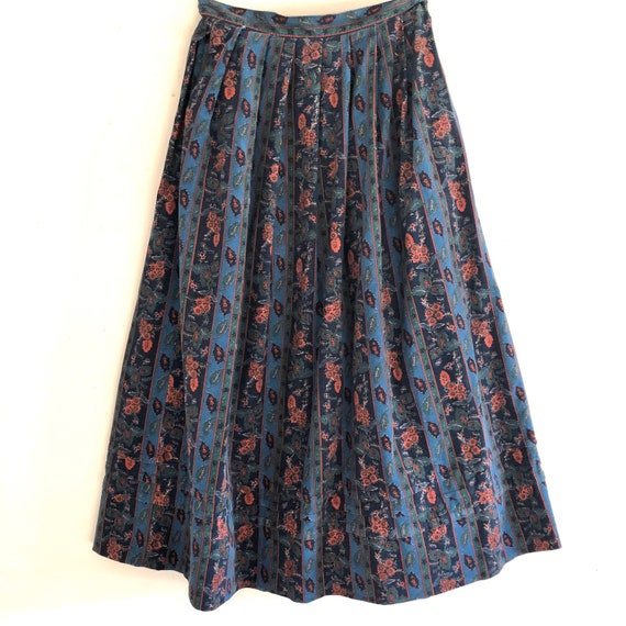 Laura Ashley vintage corduroy floral skirt - image 2
